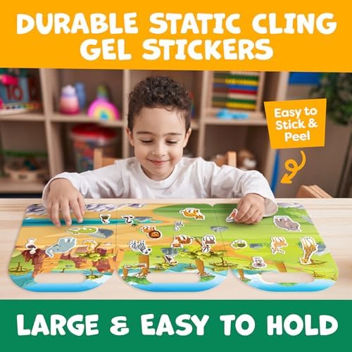 Reusable Sticker Books for Toddlers Kids Airplane Travel Toys Birthday Gift - Image 4
