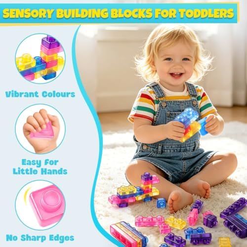 JONEG Squishy Building Blocks Sensory Toys for 3 4 5 Year Old Kids - Image 2