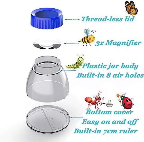 5X Magnifier Bug Viewer, Bugs Habitat Magnifying Bug Jar for Kids - Image 2