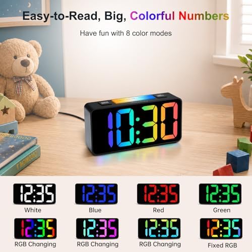 DreamSky Small Digital Alarm Clock with Night Light for Kids Bedroom - Image 3