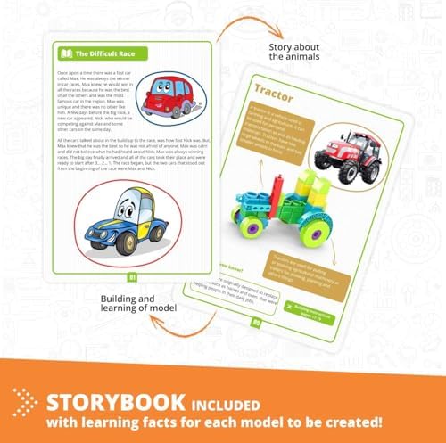Engino STEAM Labs, Learning About Vehicles, STEAM Kit for Ages 3+, Building Blocks, STEM Kit for Girls & Boys, Learning & Education Toys, Kindergarden Toys (5 Models) - Image 3