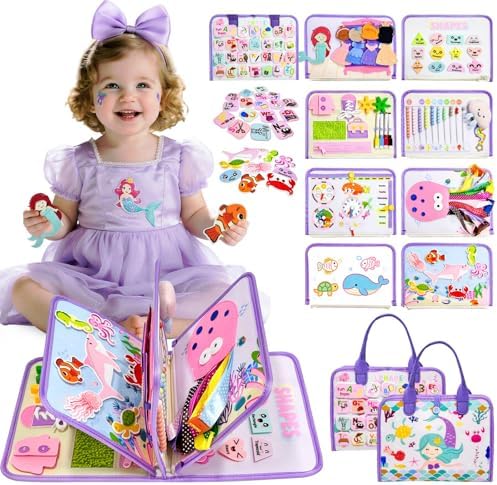 Aurasys Toddler Busy Board Montessori Toys for Girls Gift by Aurasys
