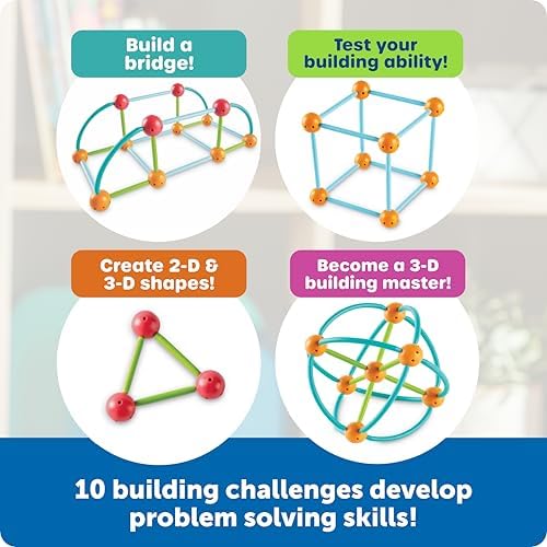 Learning Resources STEM Explorers Geomakers - 58 Pieces, Ages 5+ STEM Toys for Kids, Kindergartner Learning Toys, Shapes for Kids - Image 5