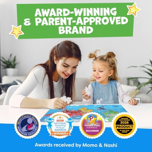 World Map Puzzle for Kids - 75pc World Puzzle with Continents, Landmarks - Childrens Jigsaw Geography Puzzles for Kids Ages 4-8, 5, 6, 7, 8-10 Year Olds - Globe Atlas Puzzle Maps Learning Games Gifts - Image 7