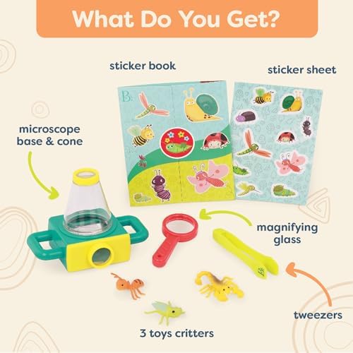 B. toys Kids Microscope Little Explorer Pack 9pc Science Set, Summer - Image 5