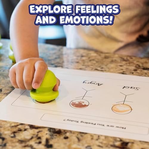 READY 2 LEARN Easy Grip Dough & Paint Stampers, Emotions, Set of 12 - Image 7