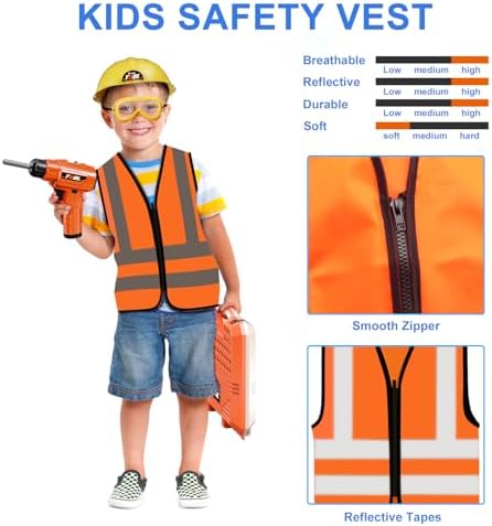 Kids Tool Bench with Power Drill, Realistic Tools, Construction Vest - Image 5