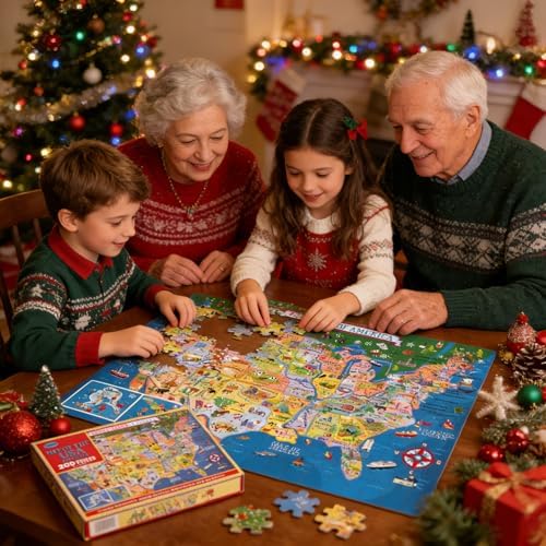 200 Pieces United States Map Jigsaw Puzzle for Kids Ages 4-8 - Image 7