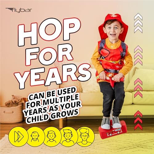 Flybar My First Foam Pogo Jumper for Kids Fun and Safe Pogo Stick for Toddlers, Durable Foam and Bungee Jumper for Ages 3 and up, Supports up to 250lbs (Red Fire) - Image 6