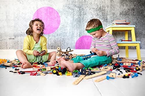 BRIO Builder 34591 - Builder Motor Set - 120 Piece Construction Set STEM Toy with Wood and Plastic Pieces and a Motor for Kids Age 3 and Up - Image 2