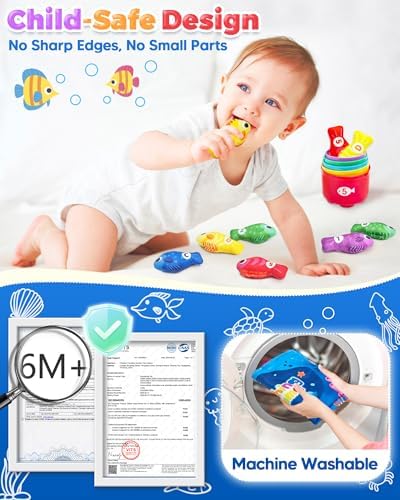 Montessori Toys for 1 2 Year Old Boy Birthday Gifts, Toddler Fishing Game - Image 4