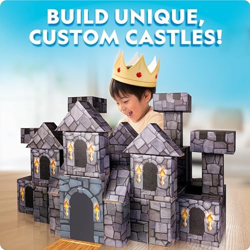 National Geographic Jumbo Cardboard Building Blocks 45-Piece Castle Set - Image 2