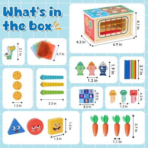 Ancaixin 8-in-1 Montessori Baby Tissue Box Toy for 12+Months, Activity Cube - Image 4