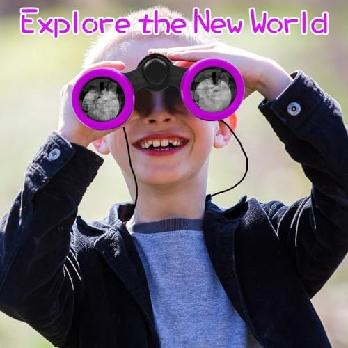 Scotamalone Kids Binoculars Shock Proof Toy Binoculars Set for Age 3-12 Years Old Boys Girls Bird Watching Educational Learning Hunting Hiking Birthday Presents - Image 3