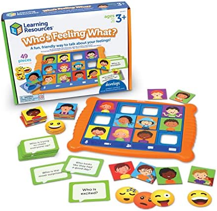 Who's Feeling What? ,Social Emotional Learning Games, Communication Games for Kids, Emotion Toys, Feeling Toys for Kids, 49 Pieces, Age 3+ by LearningResources
