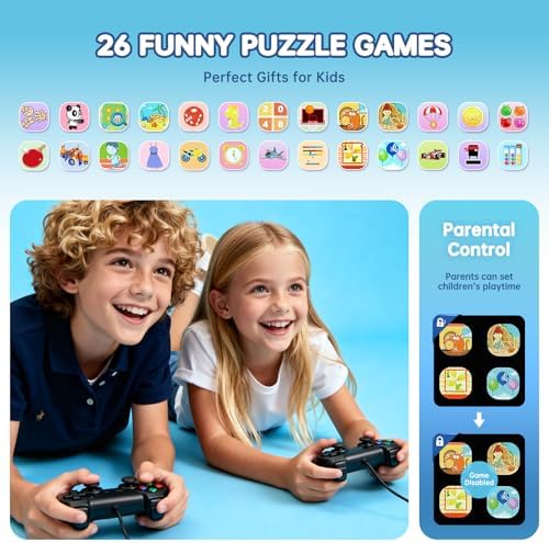 Smart Watch for Kids with 26 Puzzle Games, HD Touch Screen Kids Watch, Camera, Music Player, Alarm Clock, Calculator, Pedometer, Learn Card - 12/24hr Toys for Age 3-12 Year Old, Birthday Gift for Boys - Image 3