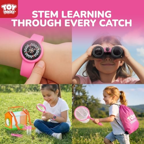 TOY Life Kids Explorer Kit with Bug Catcher for Kids, Bug Catching Kit with Bug Toys, Kid Safari Vest & Hat, Compass, Binoculars, Magnifying Glass, Educational Outdoor Toys Girls Kid Adventure Kit - Image 3