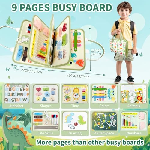 Aurasys Toddler Busy Board Montessori Travel Toy - Image 4