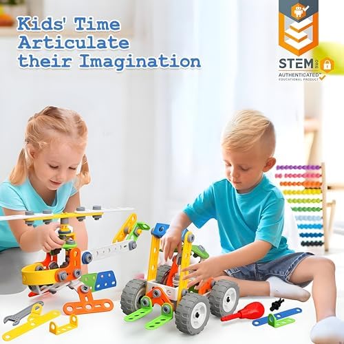 11 in 1 STEM Building Toys, 175 Pieces Construction Kit for Kids Ages 4-8 - Image 6