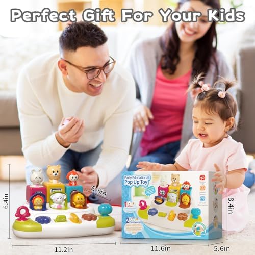 Baby Pop Up Animal Toys, Montessori Cause & Effect Toy for Toddlers - Image 6