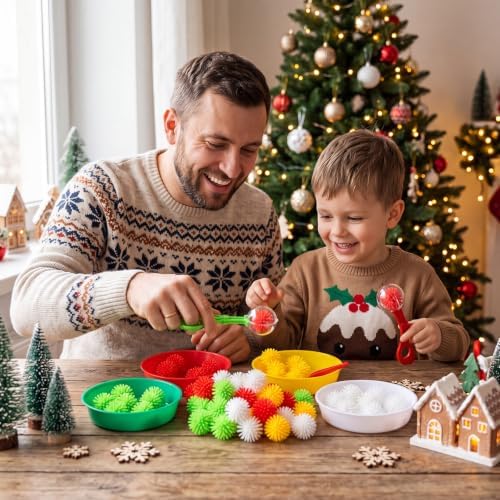 Leitee 71 Pcs Sensory Bin Filler,Red Green,Christmas - Image 5