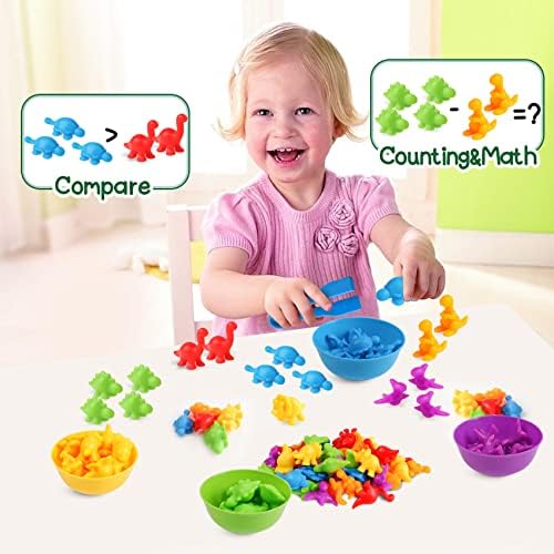 Counting Dinosaur Montessori Toys for Kids 3-5, Color Sorting Sensory Toys - Image 5