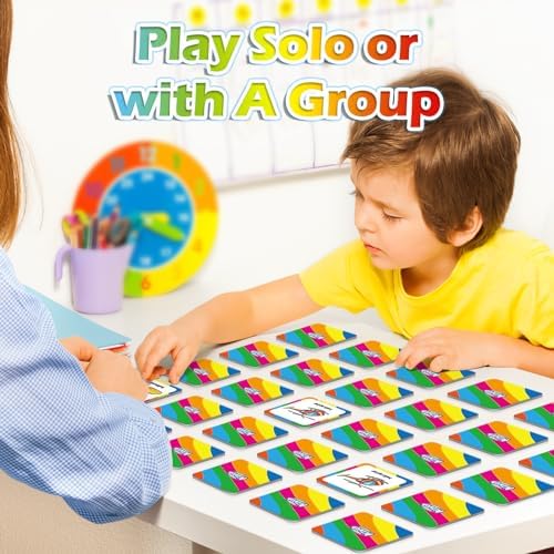 Aizweb Match Game,Memory Game, Vehicle 48 Pcs Toddler Card Games for Kids Ages 3 4 5 6,Flash Cards for Preschool Kindergarten Learning Activities,Educational Toys Homechool Supplies - Image 7