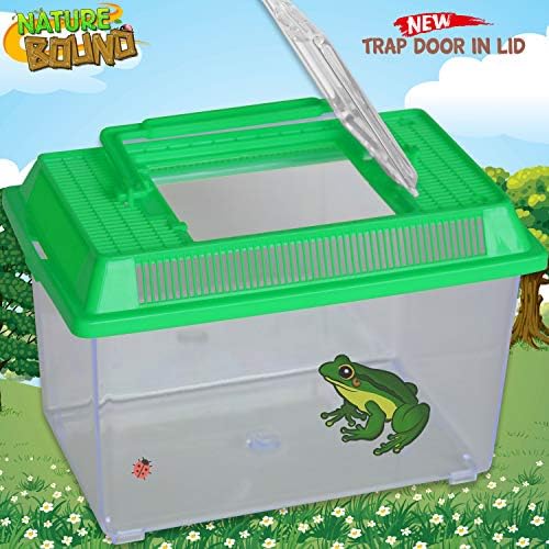 Nature Bound - Ultimate Critter Box Habitat Kit for Indoor/Outdoor Insect Collecting - Includes Net, Tweezers, and Magnifier - Gift for Boys and Girls Green - Image 2