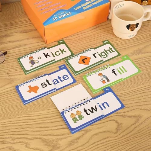 30 Read and Rhyme Flip Books Claritydream Flip Books ABC Vocabulary Flash Cards Interactive Reading Flash Cards - Image 4