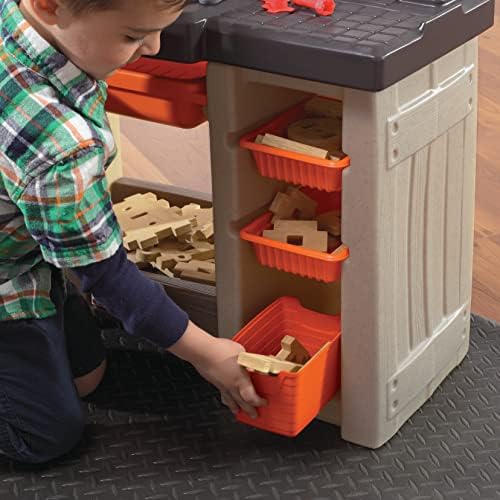 Step2 Handyman Kids Workbench, Indoor/Outdoor Tool Bench for Children, Interactive Play with Sounds, Made of Durable Plastic, Includes 35 Piece Toy Accessories, For Toddlers 3+ Years Old - Image 6