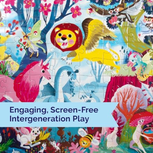 eeBoo Magical Creatures 100 Piece Children's Puzzle, 26" x16" Fantasy Theme - Image 5