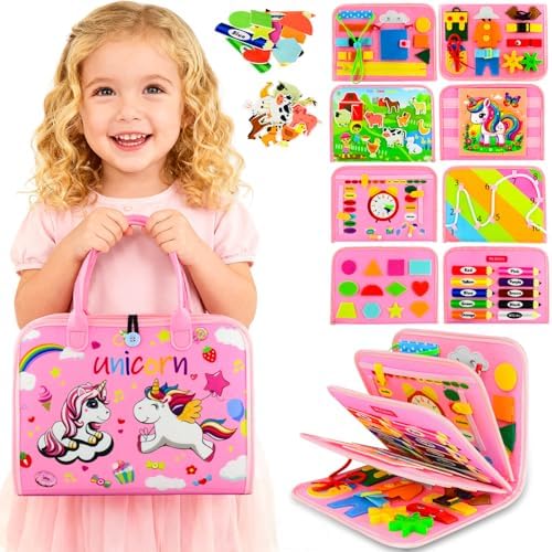 Busy Board Montessori Toys for Children,Felt Sensory Activity Board Sorting Toy for Kids by WhereFunMeetsGrowth