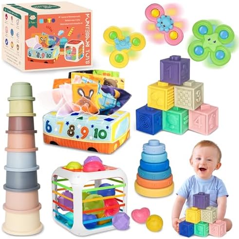 Baby Toys 6-12 Months, 6 in 1 Montessori Toys for 6-12 Months by Unknown