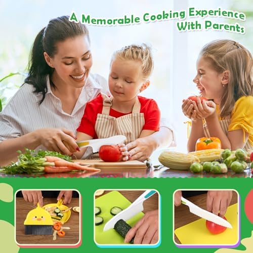 Kids Knife Set with Cutting Board, Toddler Knife 3+ Years Old Girls & Boys - Image 5