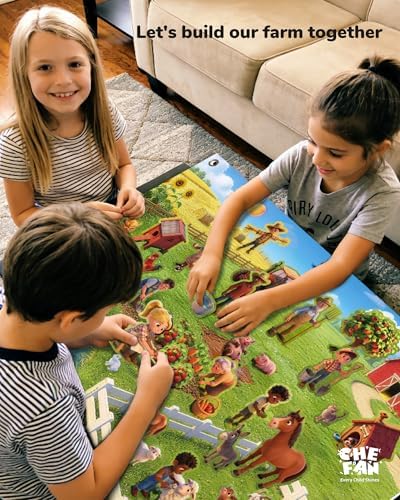 CHEFAN Farm Animals Felt Story Board Set 58 PCS, 3.5FT Interactive Storytelling Early Learning Play Kit Wall Hanging for Kids Children, Preschool Farmhouse Barnyard Busy Board Toys for Ages 2-4 - Image 5
