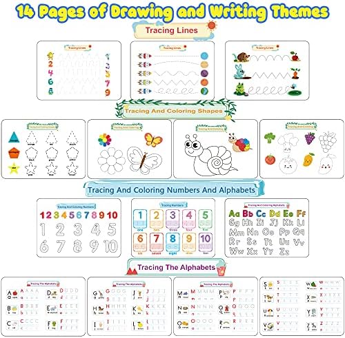 Huijing Montessori Preschool Learning Activities Busy Book - Workbook Activity Binder / Toys for Toddlers, Autism Learning Materials and Tracing Coloring Book - Image 3