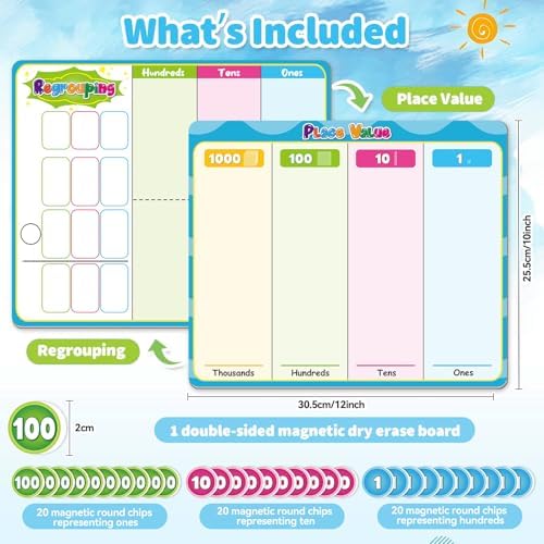 Magnetic Place Value Manipulatives Math Games for Kids Small Group - Image 7