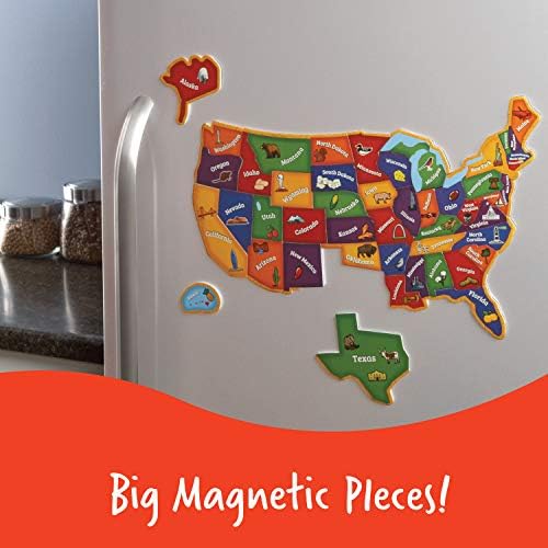 Learning Resources Magnetic U.S. Map Puzzle - Educational Map of the United States of America, Geography Matching Games, Kids Homeschool and Classroom Must Haves, Gifts for Boys and Girls - Image 4