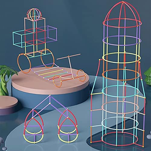 ZOZOPLAY Straw Constructor STEM Building Toys 400 Piece Straws and Connectors Building Sets Colorful Motor Skills Interlocking Plastic Engineering Toys Best Educational Toys Boy & Girl… - Image 6
