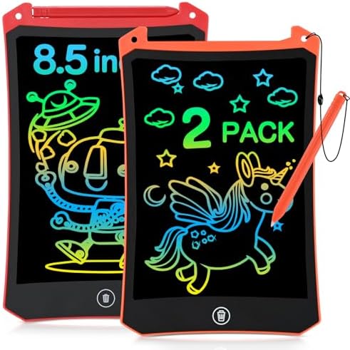 cimetech LCD Writing Tablet, 2 Pack Toddler Kids Toys, Red and Orange by cimetech