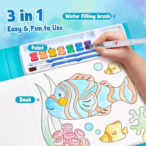 JoyCat Paint with Water Coloring Books for Toddlers (Sea Animals) - Image 5