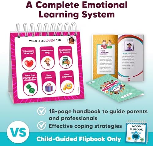 SkillEase Feelings in Control Flip Book, Calm Down Corner Supplies, Emotion Chart for Kids, Autism, Feeling Book for Kids, Self Regulation, Calming Corner - Image 4