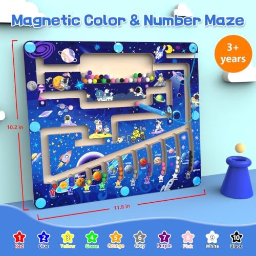 MTYOKILN Magnetic Color and Number Maze - Montessori Toy for 3 4 5 Year Old - Image 2