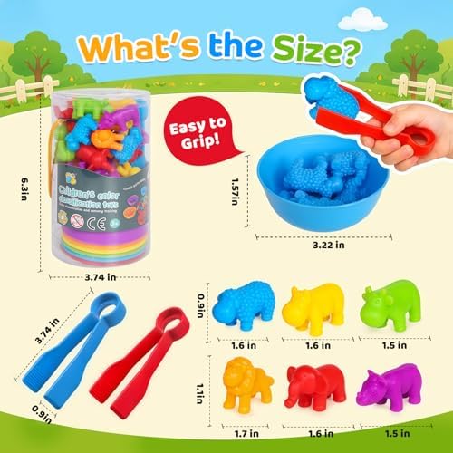Counting Animals Montessori Toys, Color Sorting Learning Toys for Kids 3-5 - Image 7