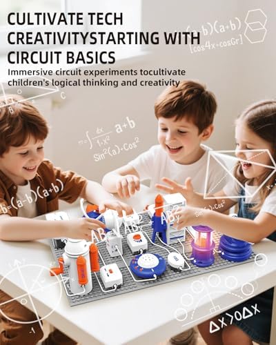 Science STEM Kits for Kids, Electronics Exploration Kit, 66 Pcs DIY Circuit Parts, Over 1200 Projects, STEM Educational Toy Gifts for Kids Boys Girls Ages 3 4 5 6 7 8 9 10 11 12, Color Project Manual - Image 2