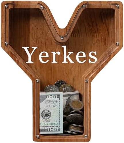 Personalized 12" Extra Large Wooden Letter Piggy Bank for Kids Boys Girls, (Laser Engraved Name) Custom Initial Letter Shape Piggy Bank, Alphabet Coin Bank Grandchildren Birthday by Ladenk