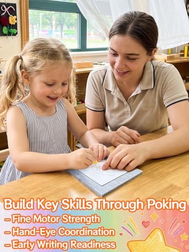 Fine Motor Toys Push Pin Activities for Kids 4 to 6 - Montessori Toys - Image 2