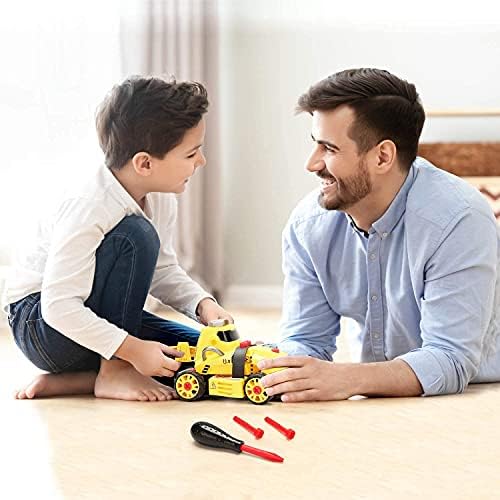 MOBIUS Toys 7-in-1 Take-Apart Truck Construction Set – STEM Building Toy w/Drill, Lights & Sounds – Buildable Dump Truck, Excavator & More - Educational Engineering Toy for Kids Ages 3–8 - Image 7