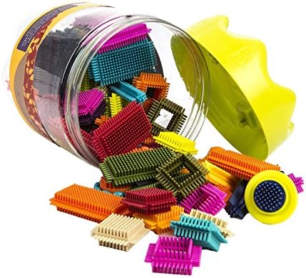 B. toys Bristle Blocks, 68 Interlocking Blocks in Jar, Construction - Image 3