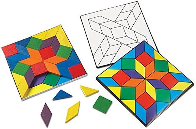 Learning Resources Parquetry Blocks & 20 Pattern Cards - Image 4